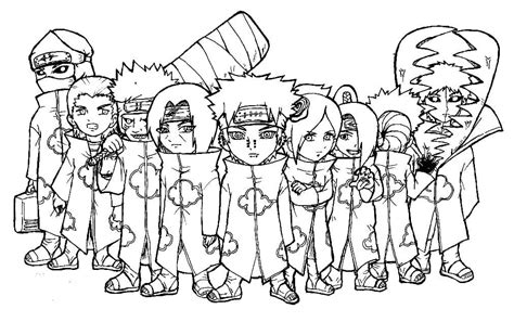 akatsuki coloriage|Akatsuki Coloring Pages